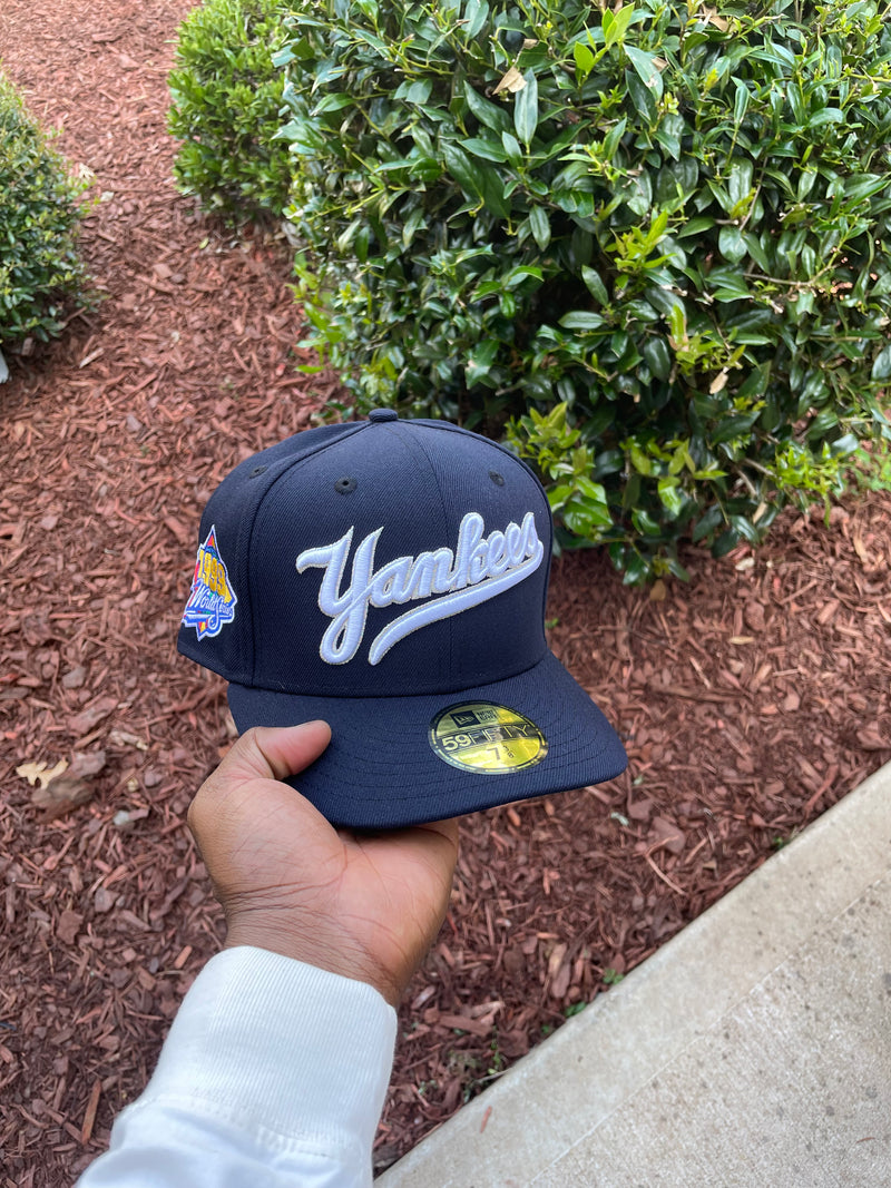 New York Yankees All Navy Script 1999 WS