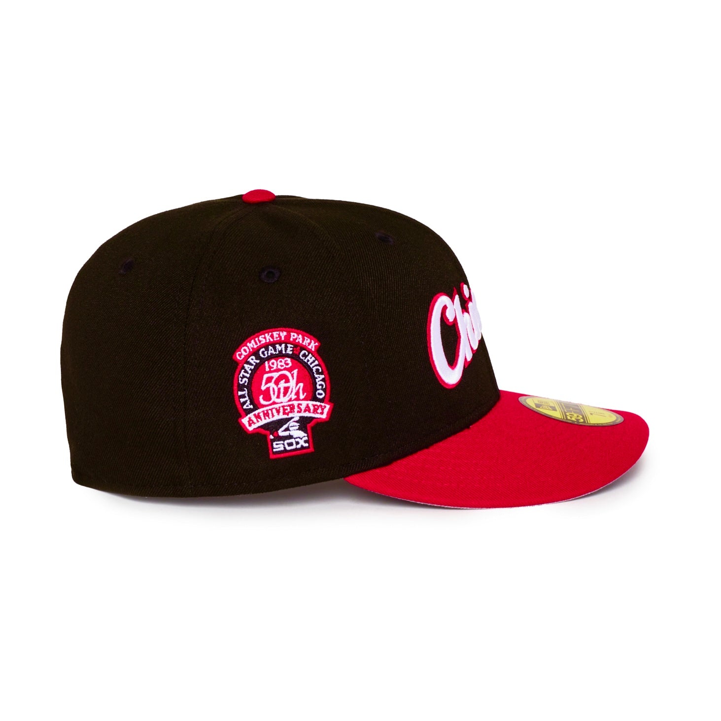 Chicago White Sox Black and Red Script Logo 50th Comiskey Park