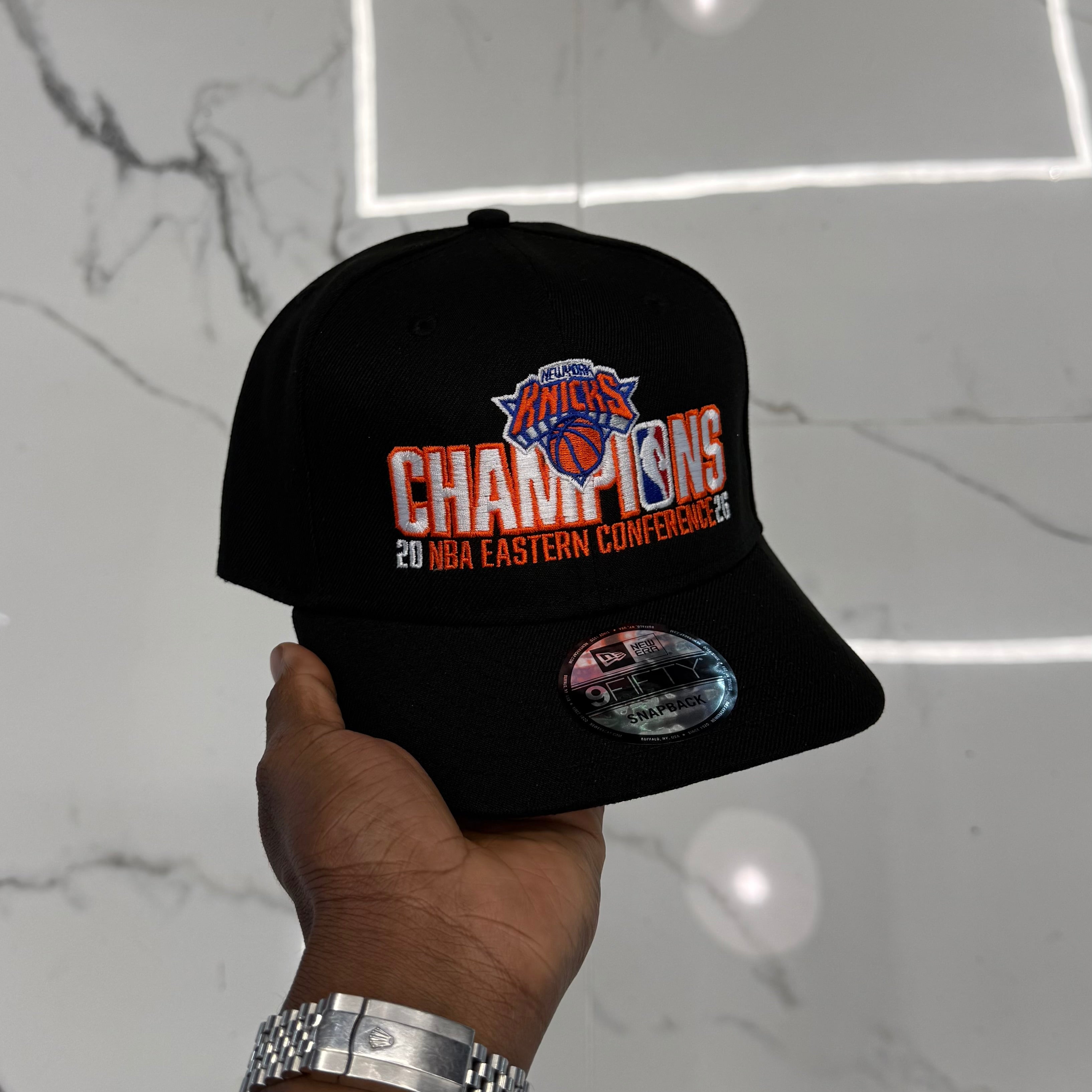 New York Knicks 2026 ECC Black 950 Classic Snap Back – CAP USA NYC