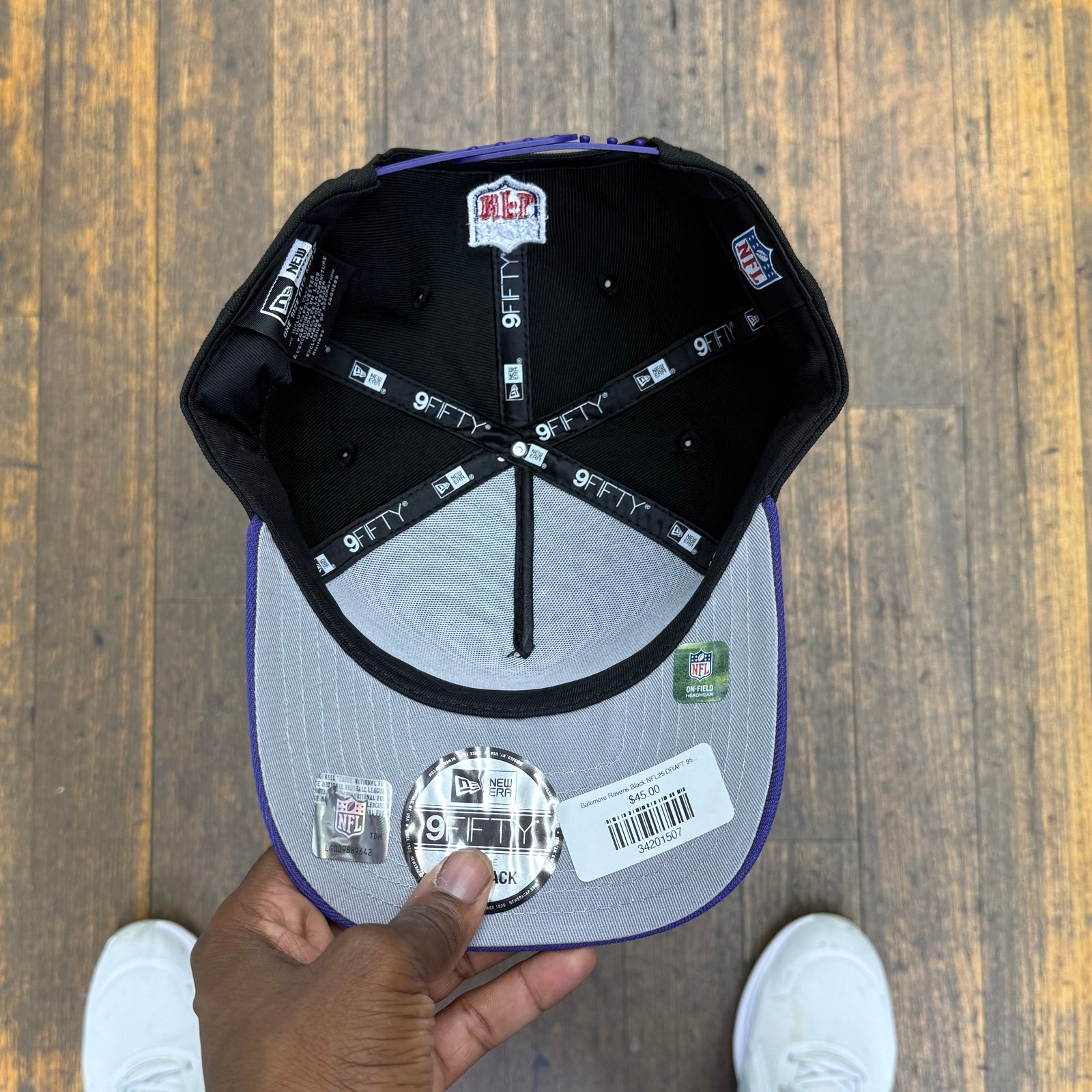 Baltimore Ravens Black NFL25 DRAFT 950 AFrame Snap Back – CAP USA NYC