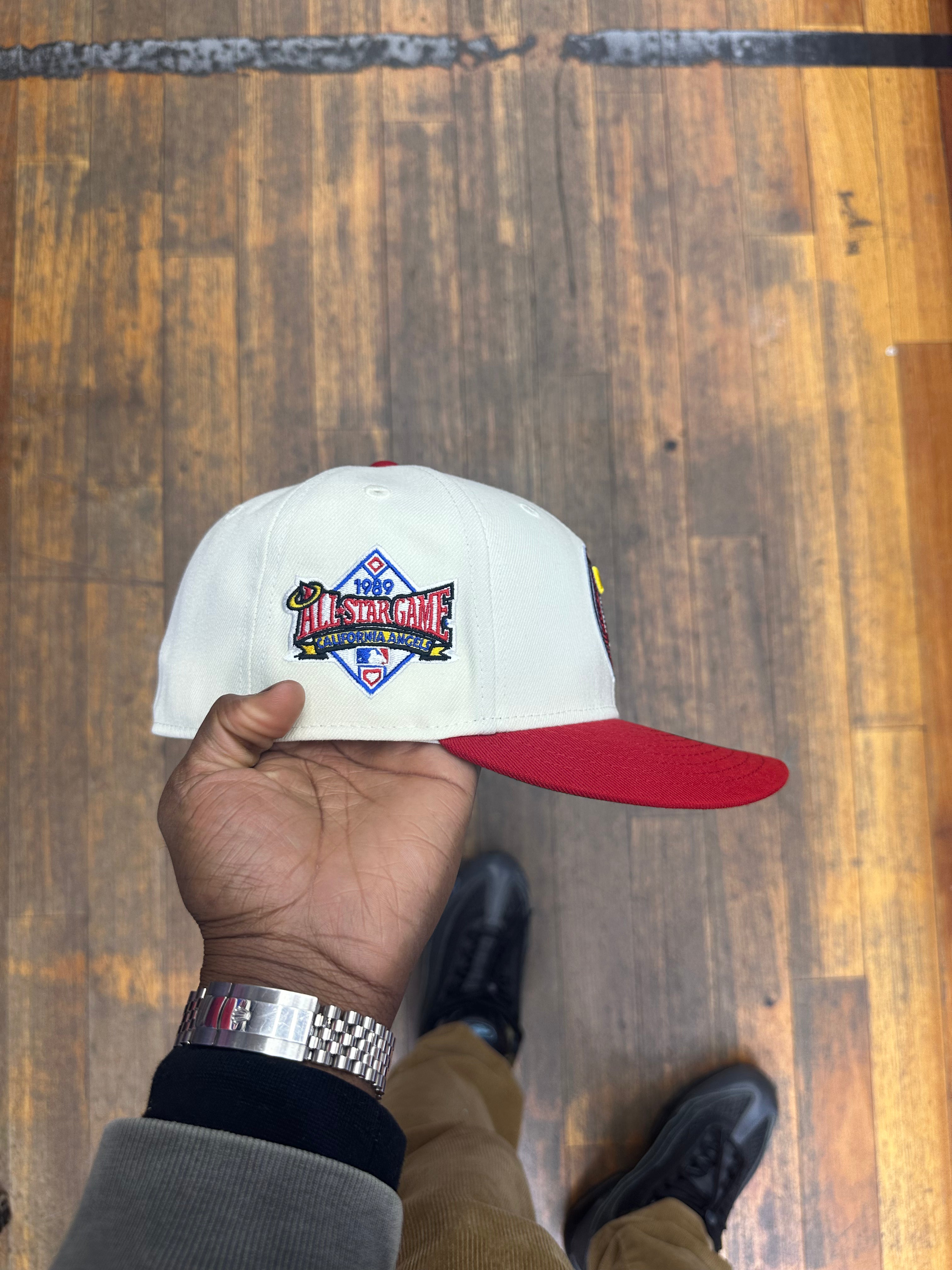California Angels Chrome Creme White & Red 1989 All Star Game