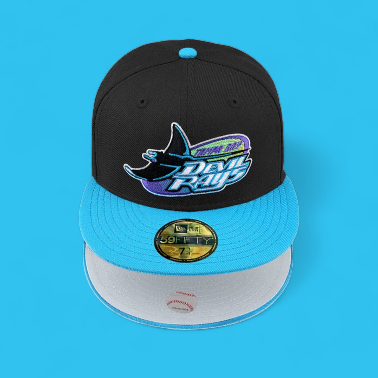 Tampa Bay Rays Black and LIGHT Aqua Blue American League