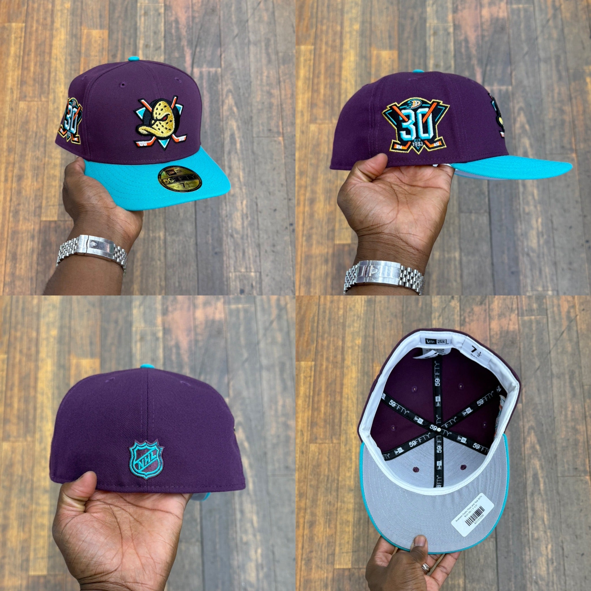 Anaheim Ducks Plum and Teal 30Th