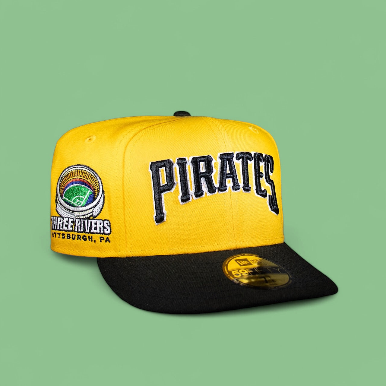 Pittsburgh Pirates Yellow and Black Script Three Rivers