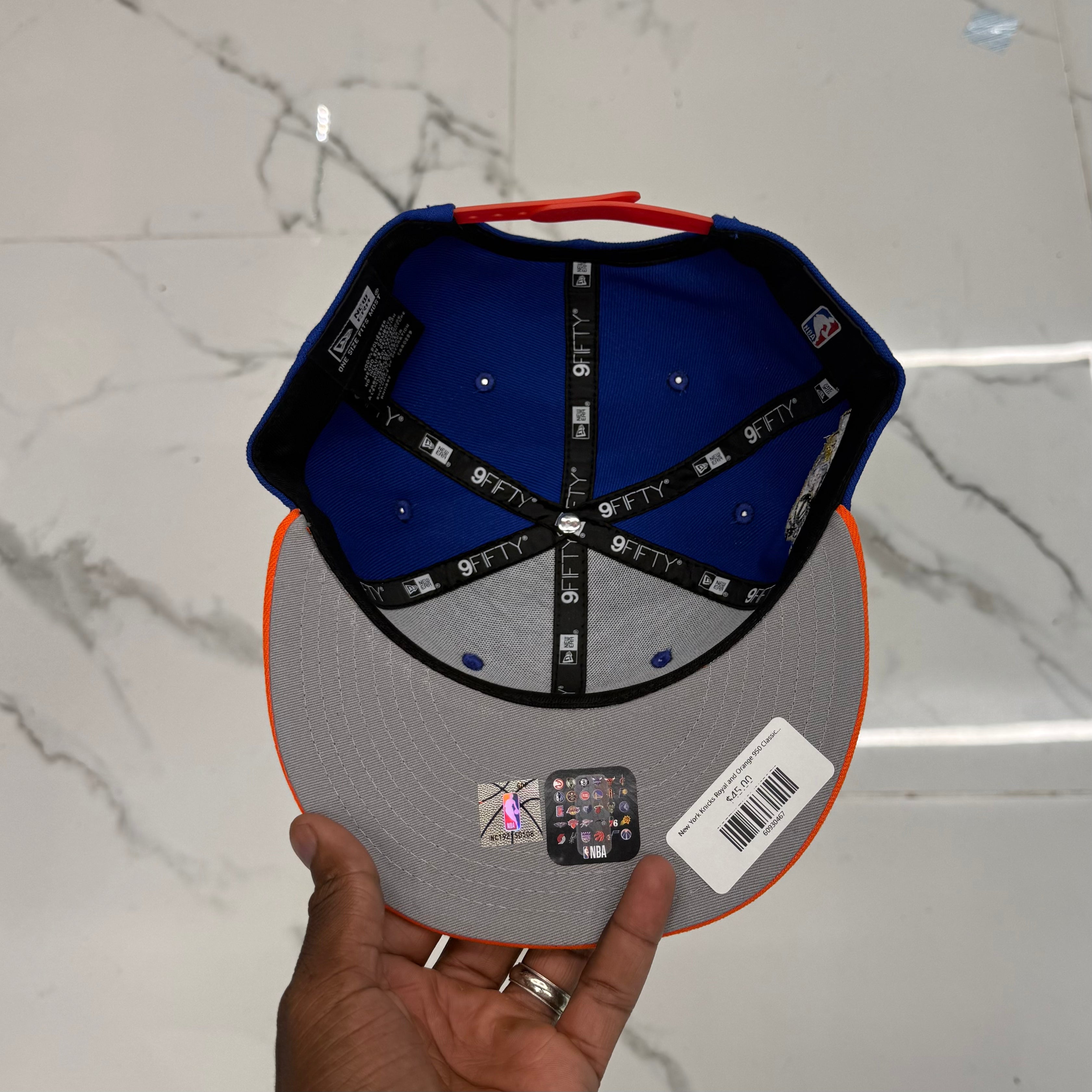 New York Knicks Royal and Orange 950 Classic Champs Snap Back