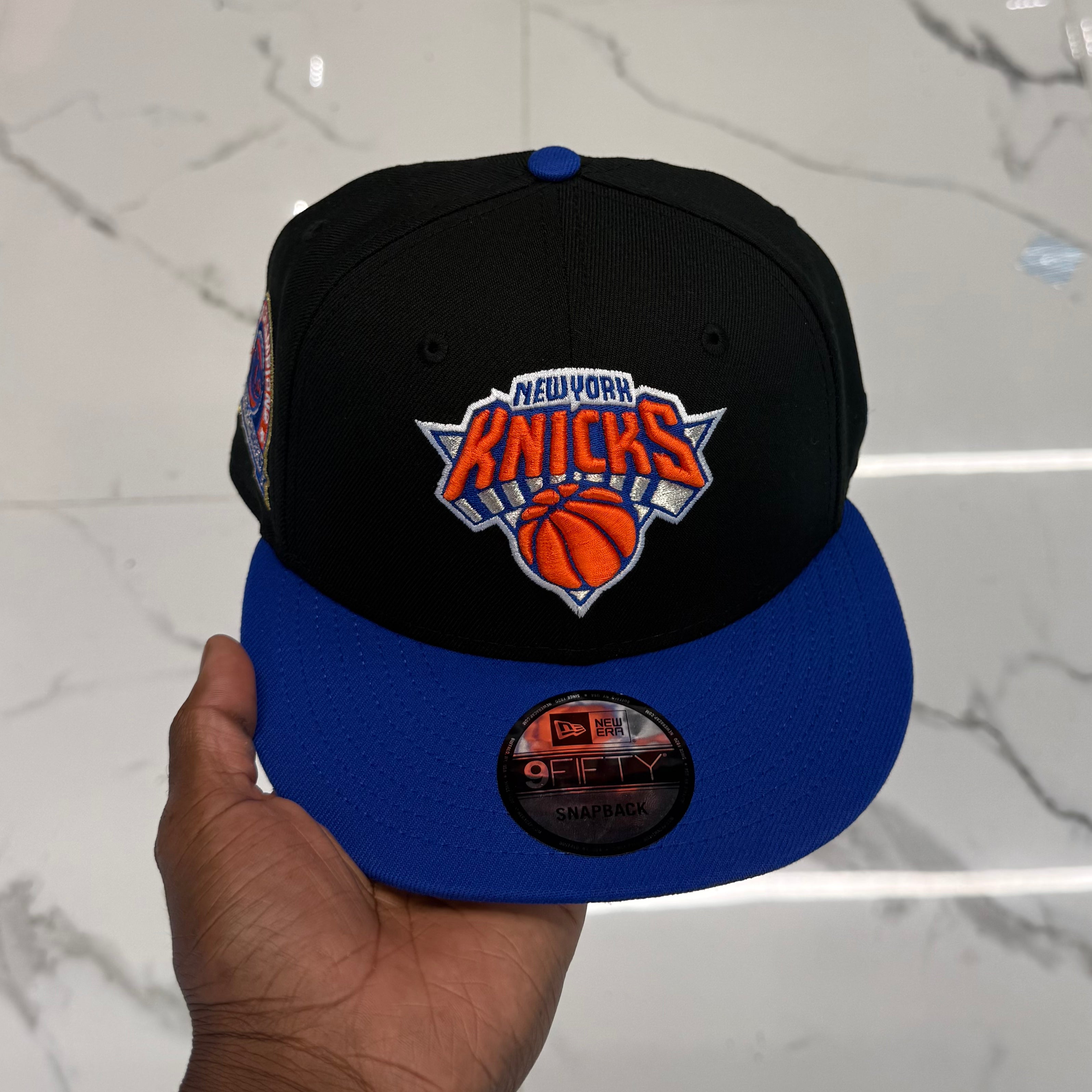 New York Knicks Black and Royal 950Classic 3X Champs Snap Back