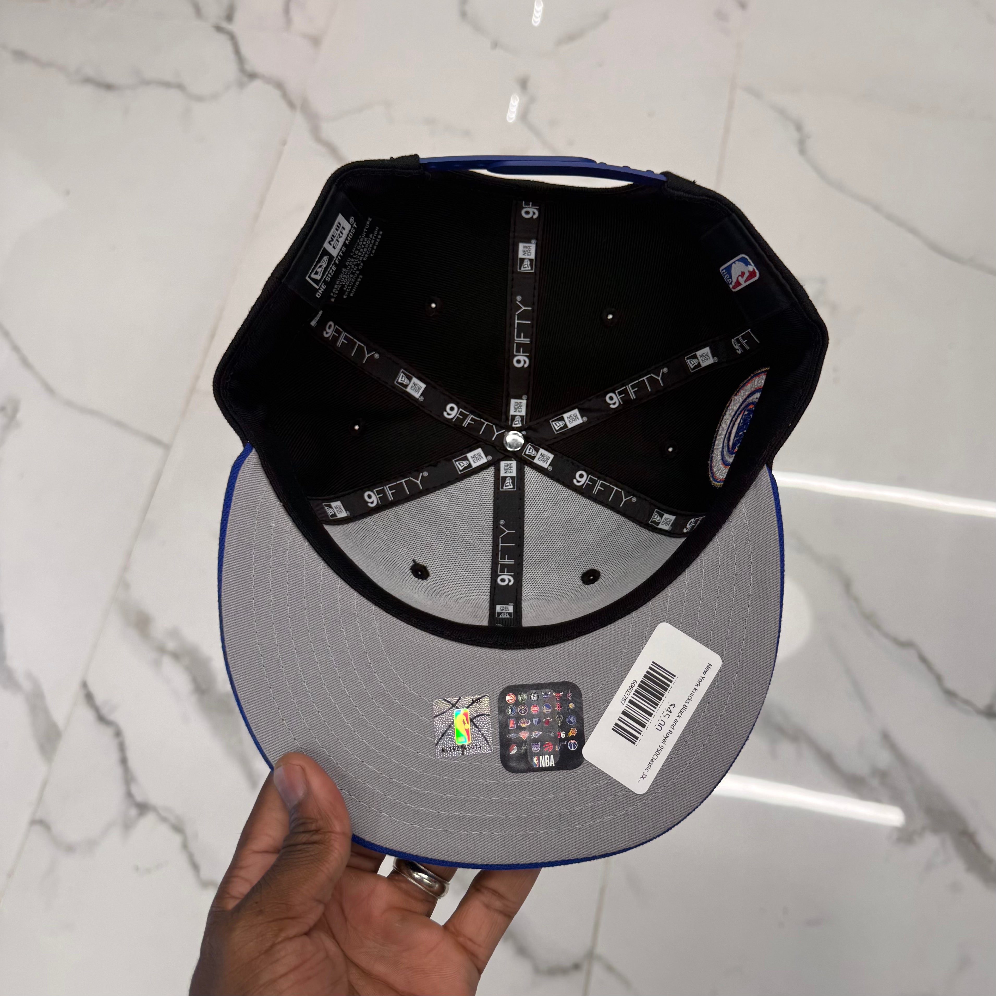 New York Knicks Black and Royal 950Classic 3X Champs Snap Back