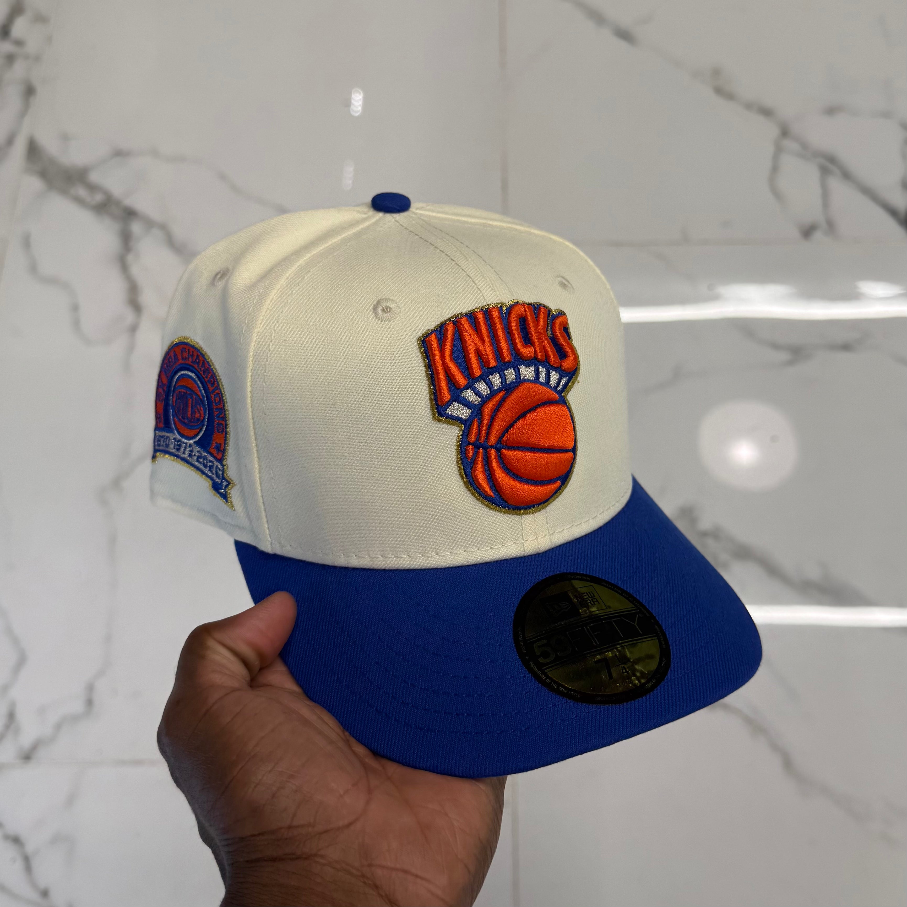 New York Knicks Creme and Royal 3X Champs