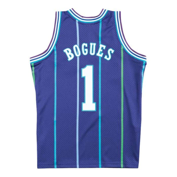 Charlotte Hornets Purple Mugsy Bogues Jersey 1