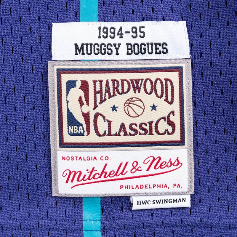 Charlotte Hornets Purple Mugsy Bogues Jersey 1