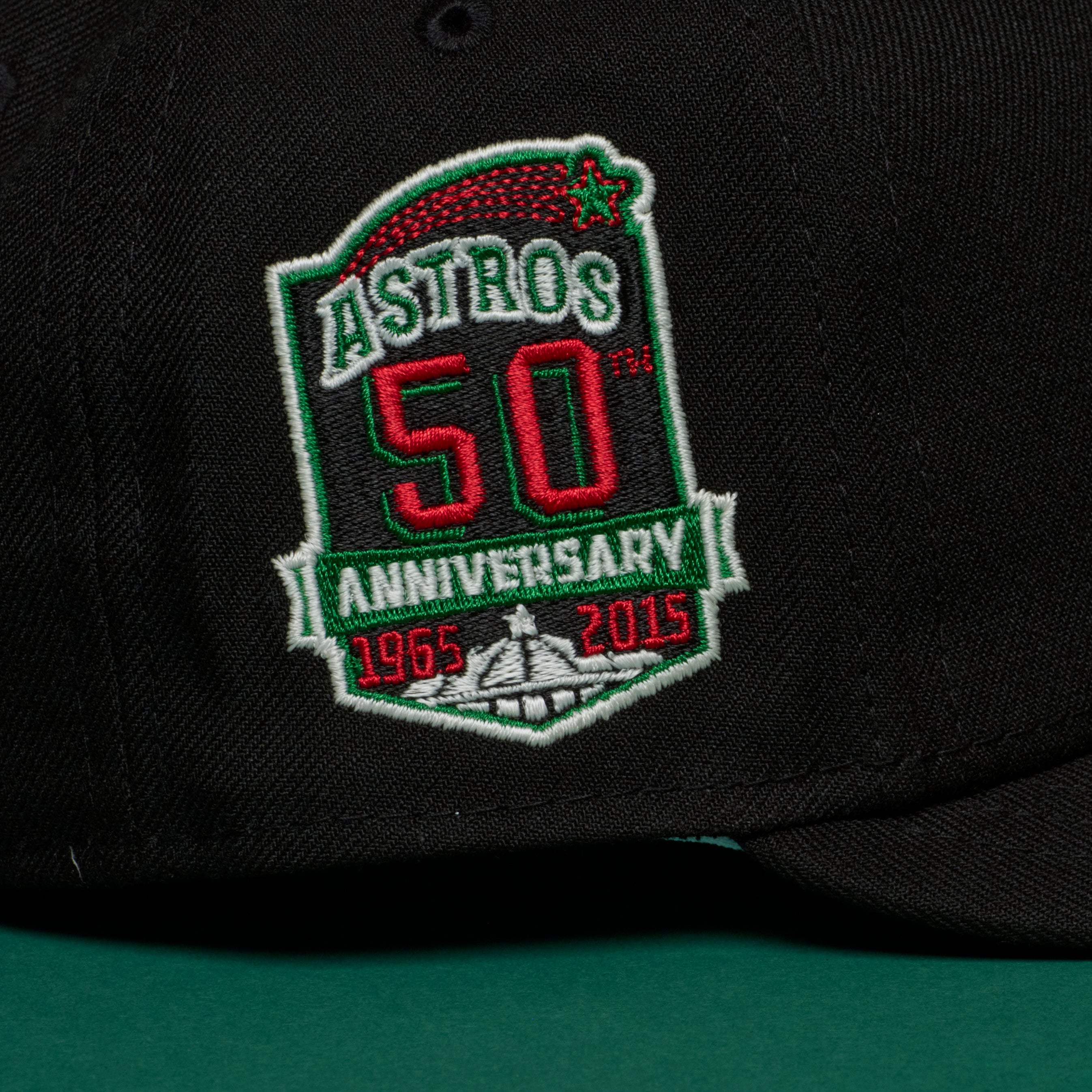Houston Astros Black Pan Africa Flag logo 50Th Anniversary