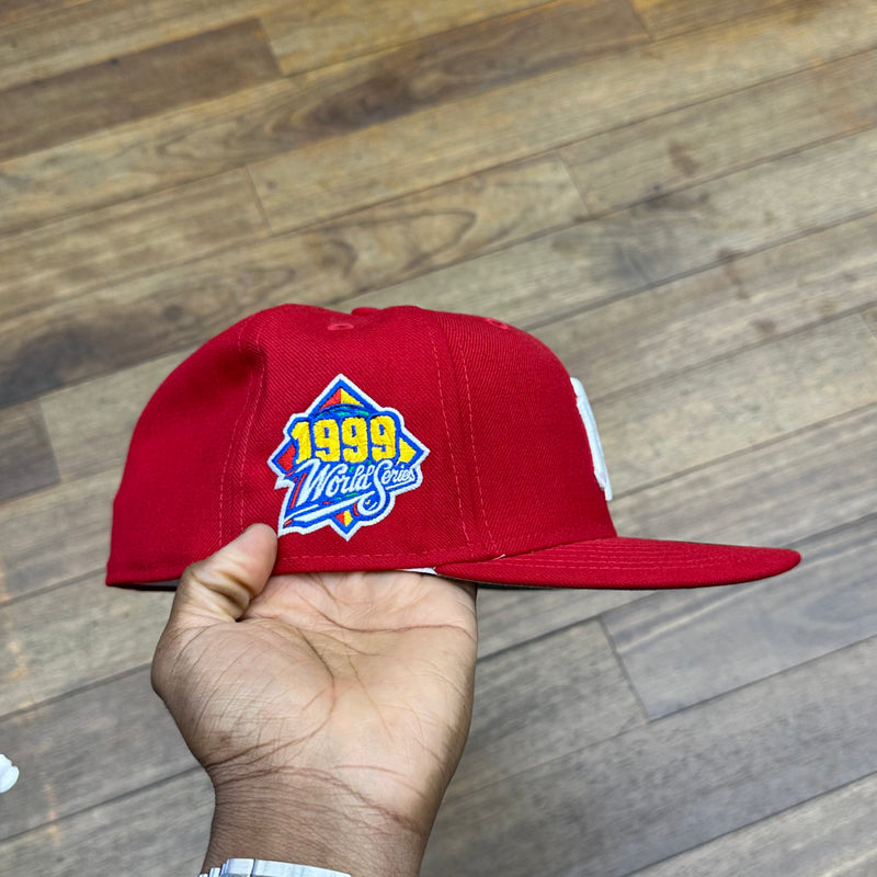 New York Yankees Red Flat Back 1999 World Series Grey UV