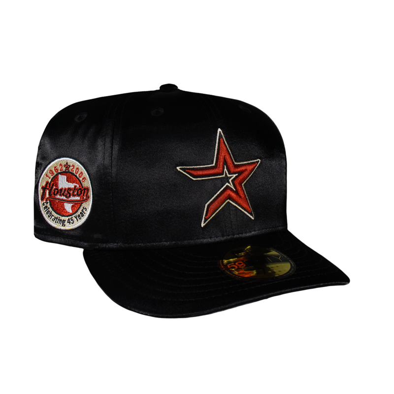 Houston Astros All Black Satin 45 Years