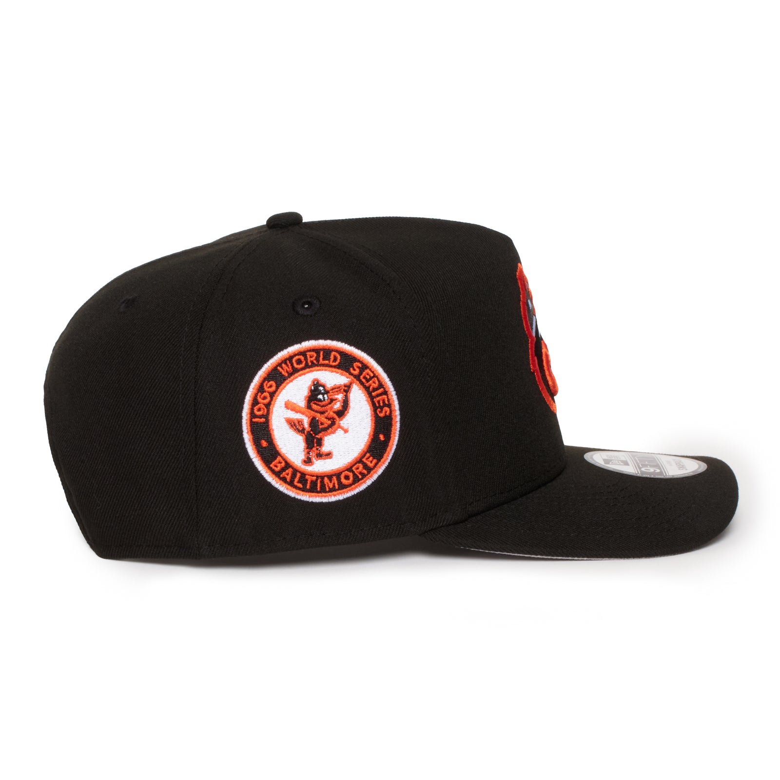 Baltimore Orioles & Raiders キャップ Baltimore Orioles Black 950 AFrame 66 WS Snap Back – CAP USA NYC