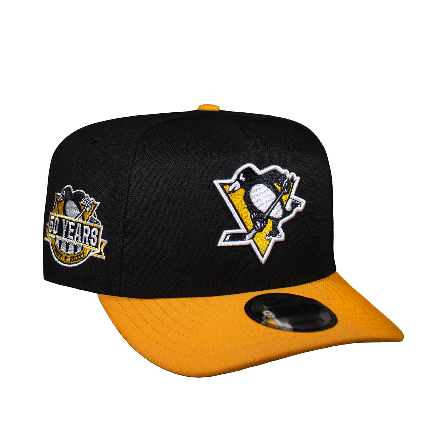 Pittsburgh Penguins Black & Yellow 950 AFrame Snap Back