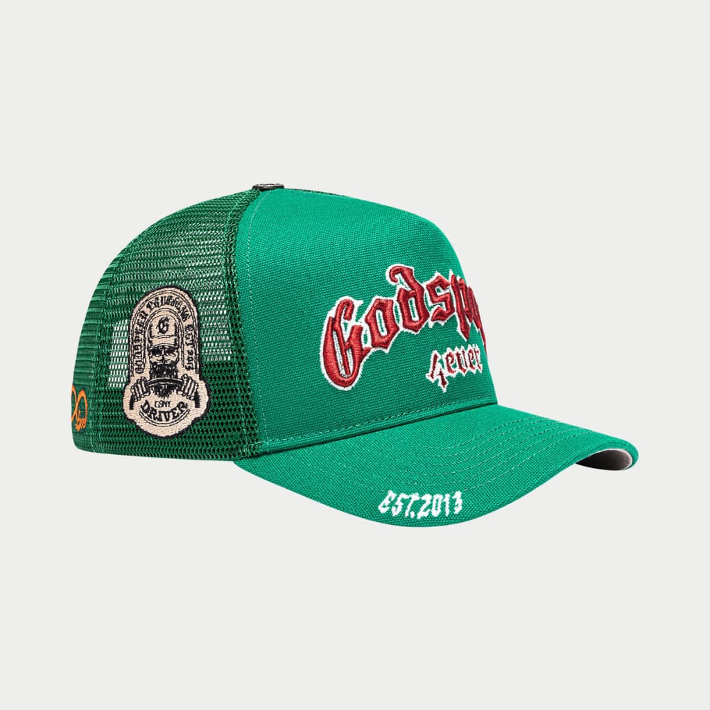 GODSPEED Forever All Green-Red Trucker Hat
