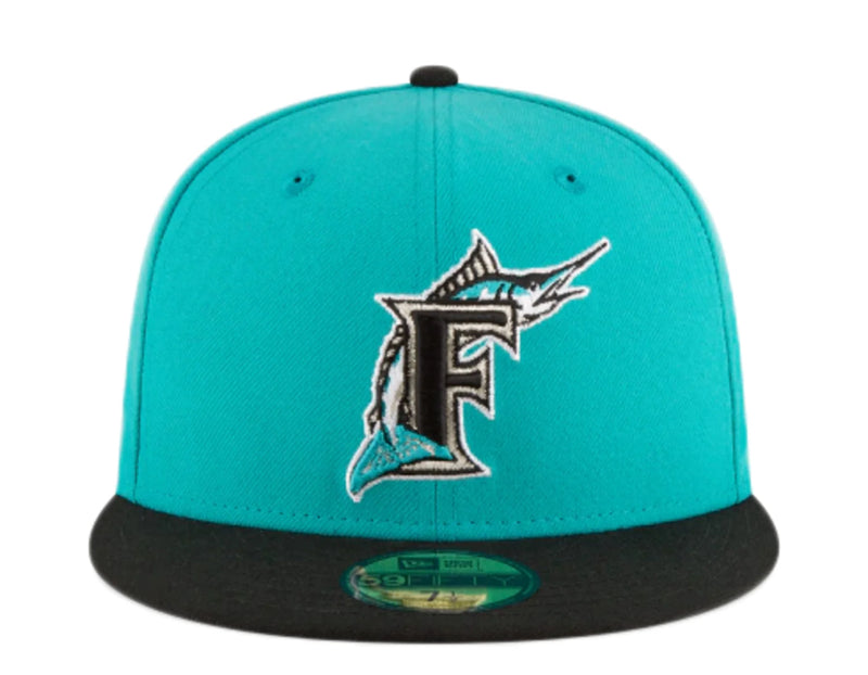 Florida Marlins Teal and Black 1997 World Series Fitted Hat