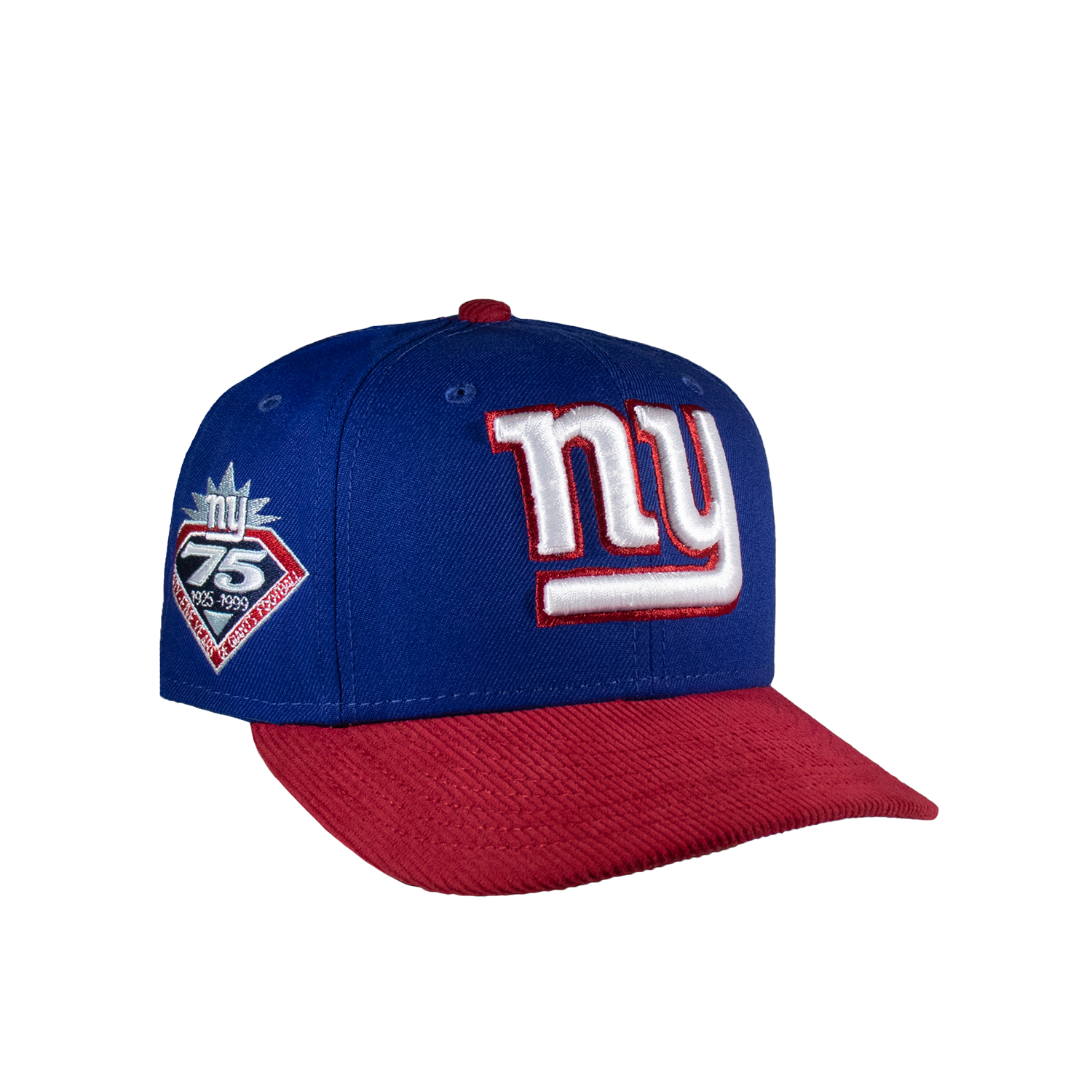 New York Giants Royal Blue & Red Corduroy 75Th