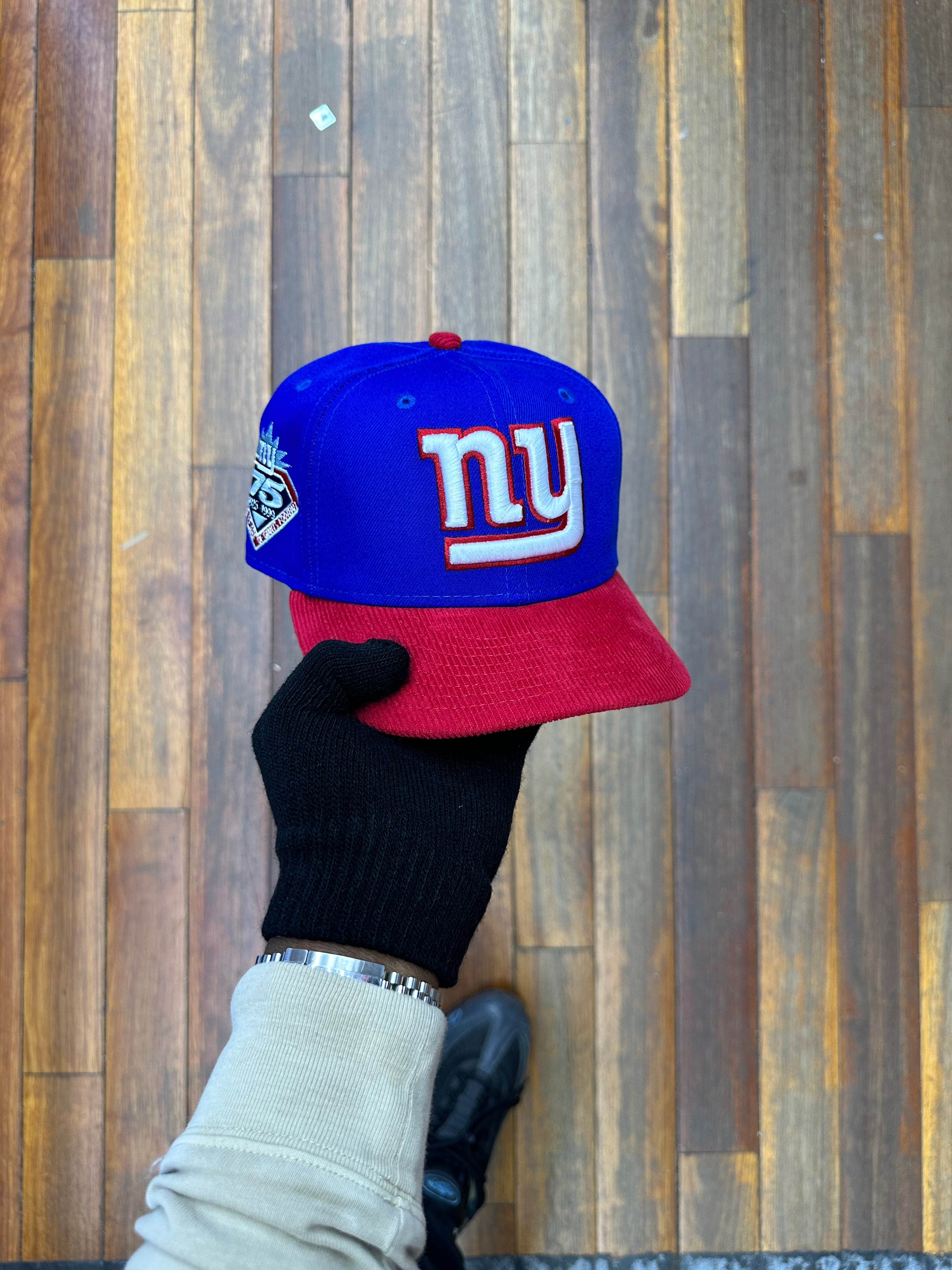 New York Giants Royal Blue & Red Corduroy 75Th