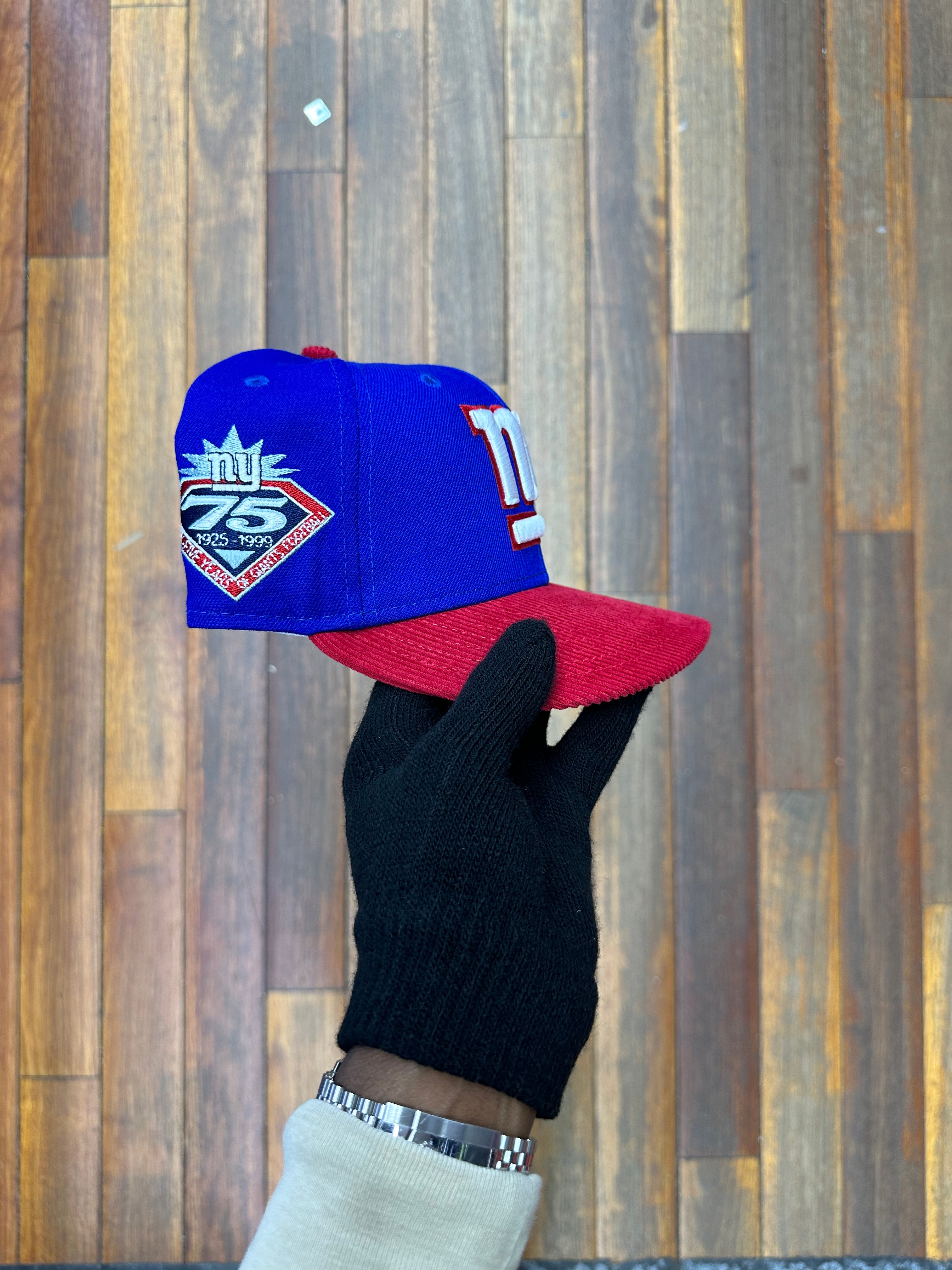 New York Giants Royal Blue & Red Corduroy 75Th