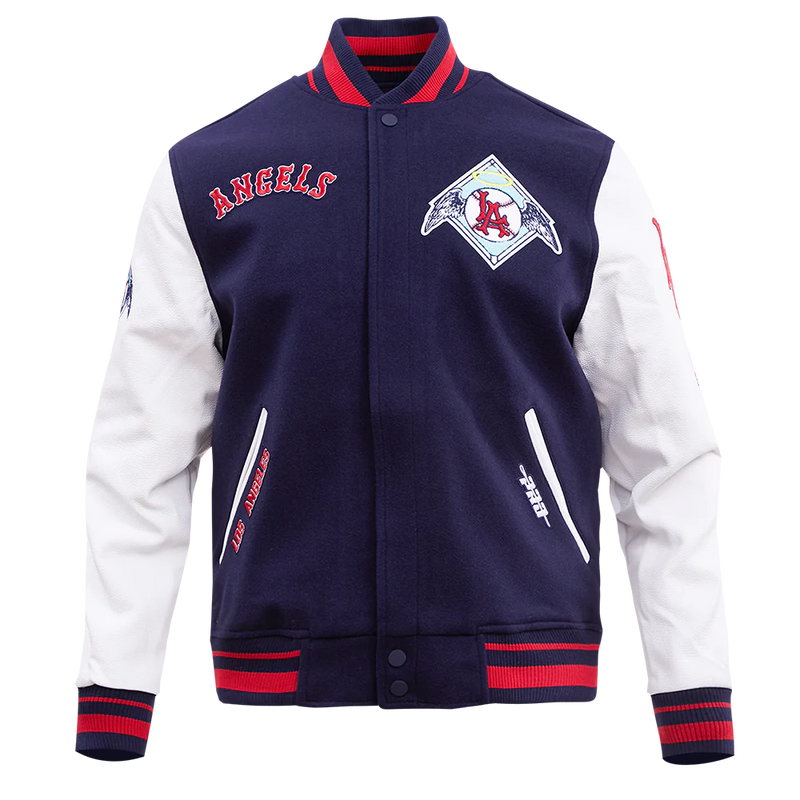 Los Angeles Angels Navy and White Varsity Jacket
