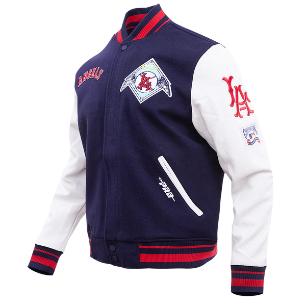 Los Angeles Angels Navy and White Varsity Jacket