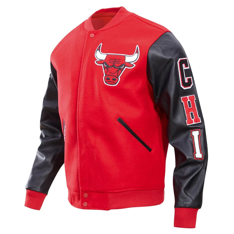 Chicago Bulls Fire Red Varsity Jacket