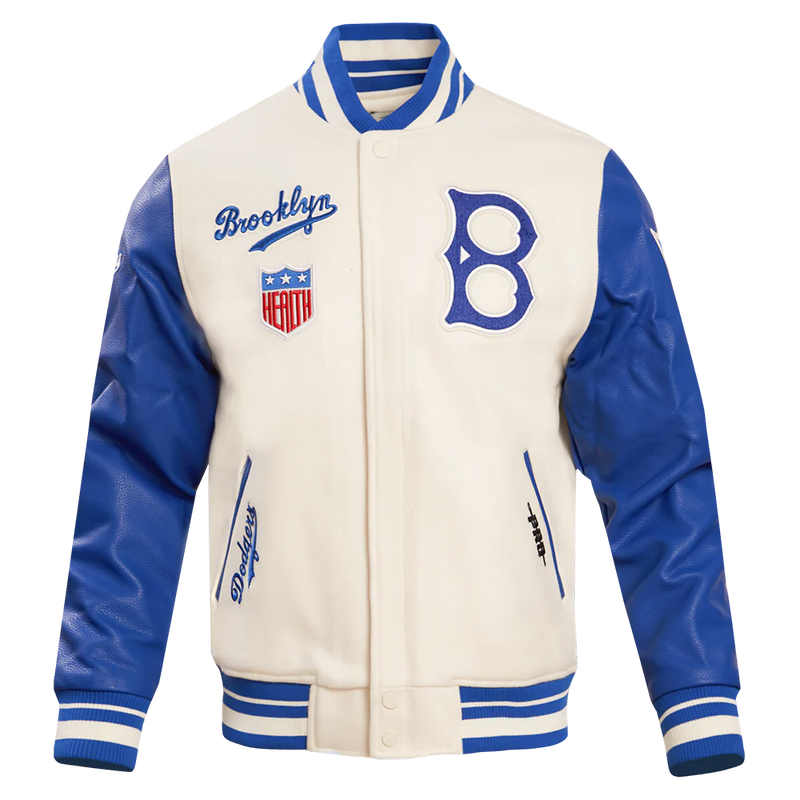 Brooklyn Dodgers Crème And Royal Varsity Jacket