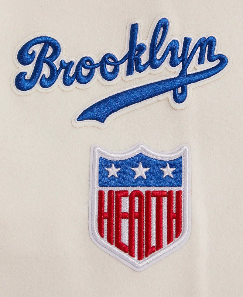 Brooklyn Dodgers Crème And Royal Varsity Jacket