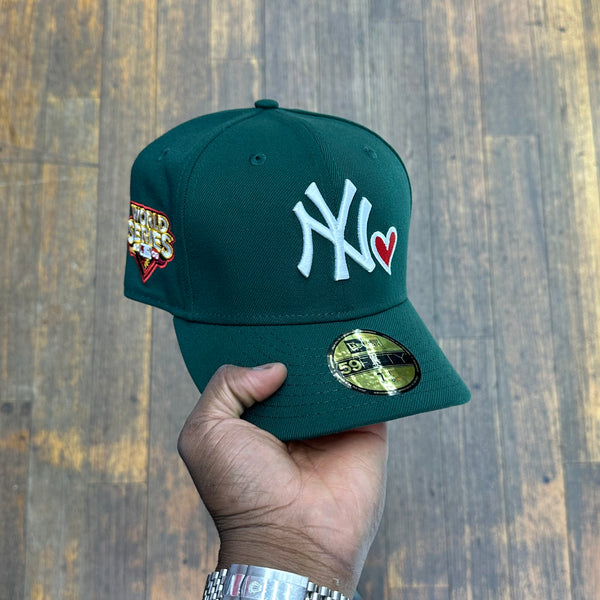 New York Yankees All Dark Green Red Heart 2009 World Series