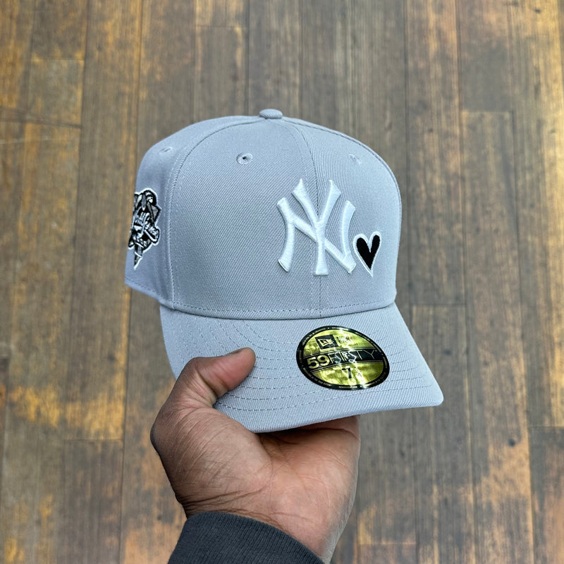 New York Yankees All Grey black Heart 2000 World Series