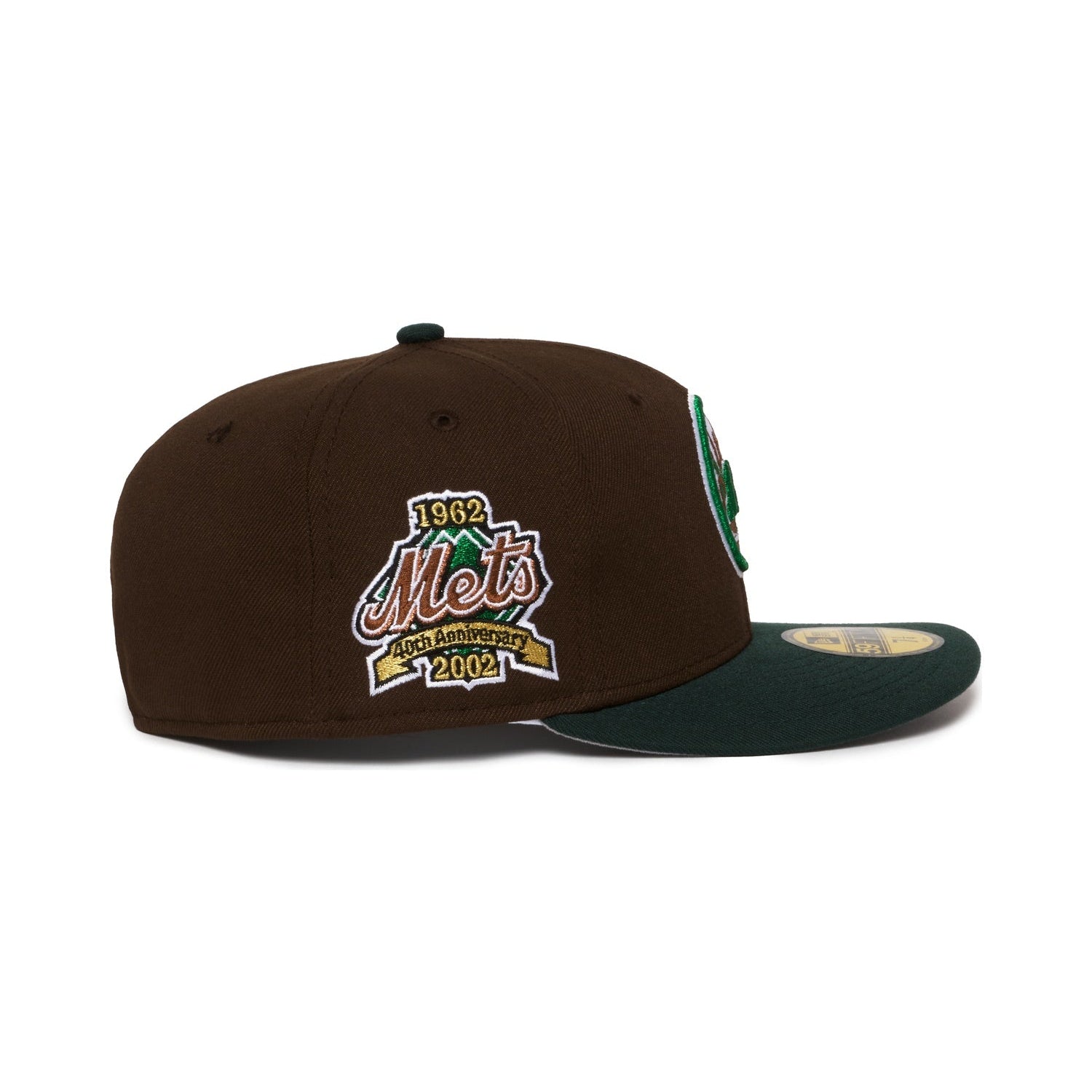 New York Mets All Dark Brown And Green Circle Logo 40Th Anniversary