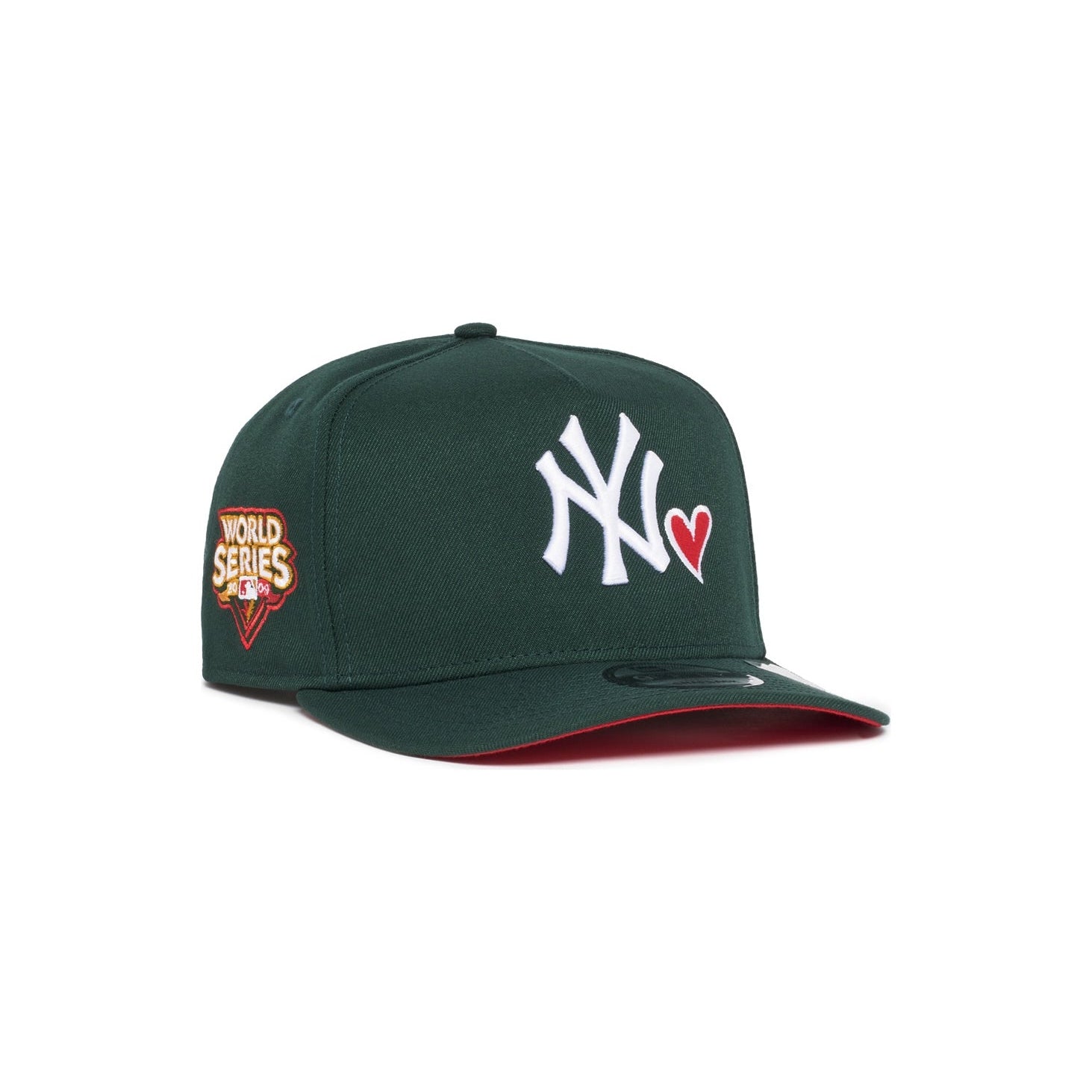 New York Yankees Dark Green Red Heart 950 AFrame Snap Back