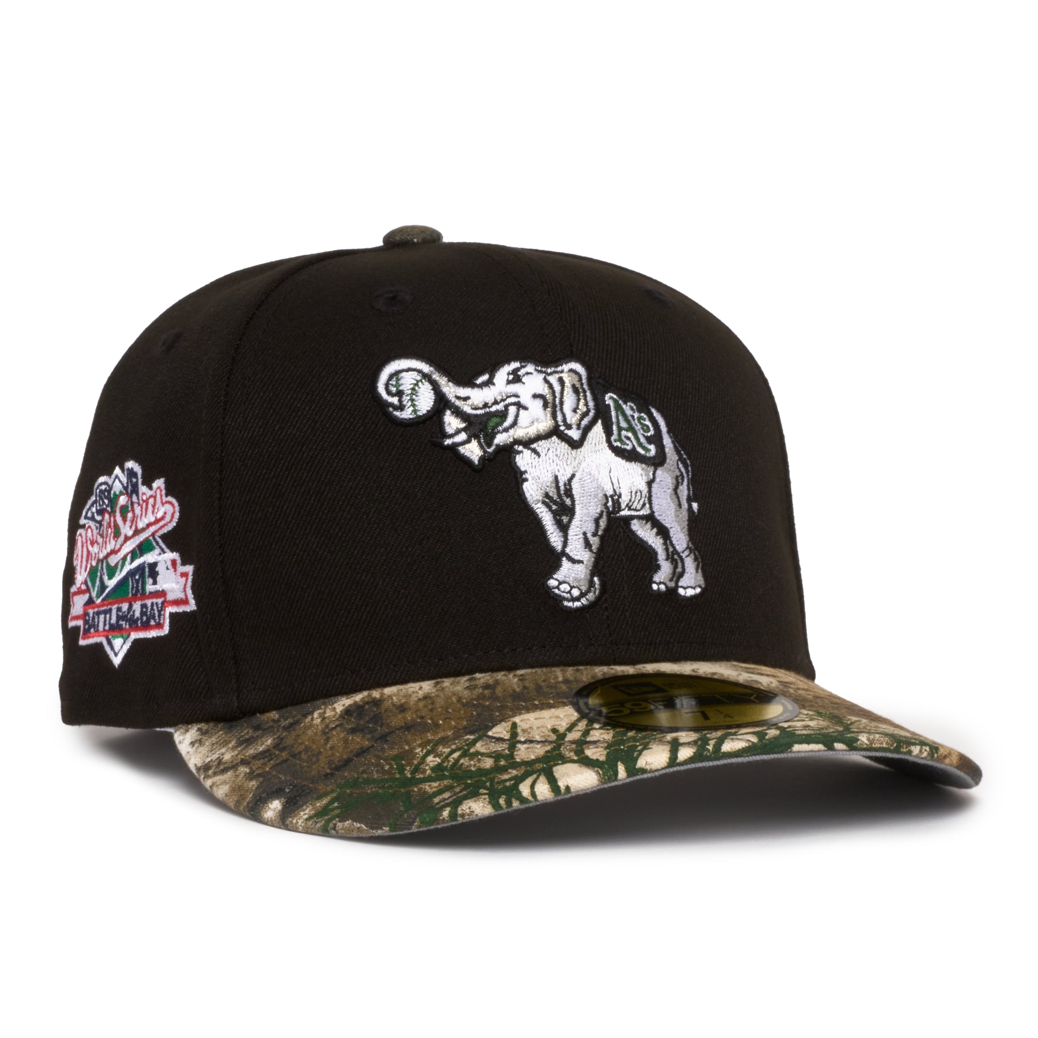 Oakland Athletics Black w/ Stomper and Real Tree 1989 Battle of The Bay