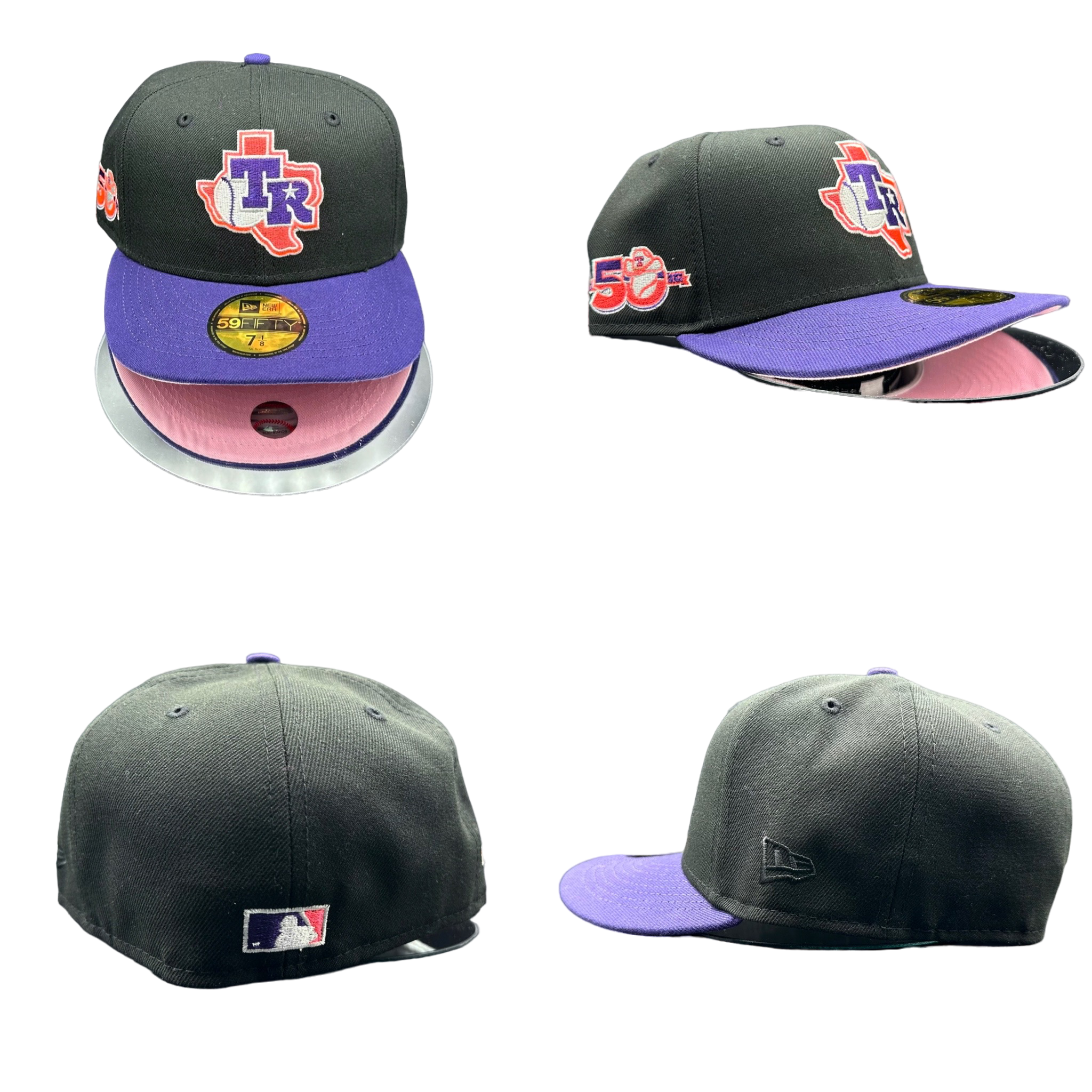Texas Rangers Black & Purple w/ Pink 50th