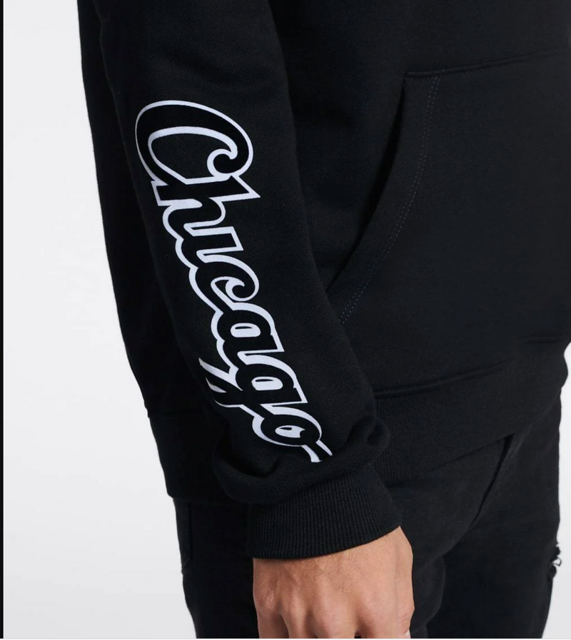 Chicago White Sox Black Stacked Hoodie