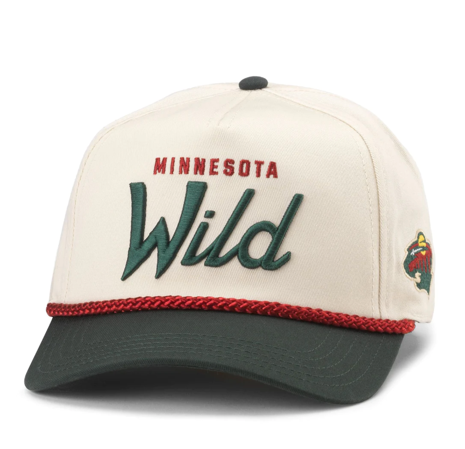 MINNESOTA WILD ROSCOE CREME & DARK GREEN SNAP BACK