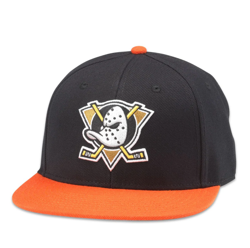 Anaheim Mighty Ducks Black & Orange Snap Back