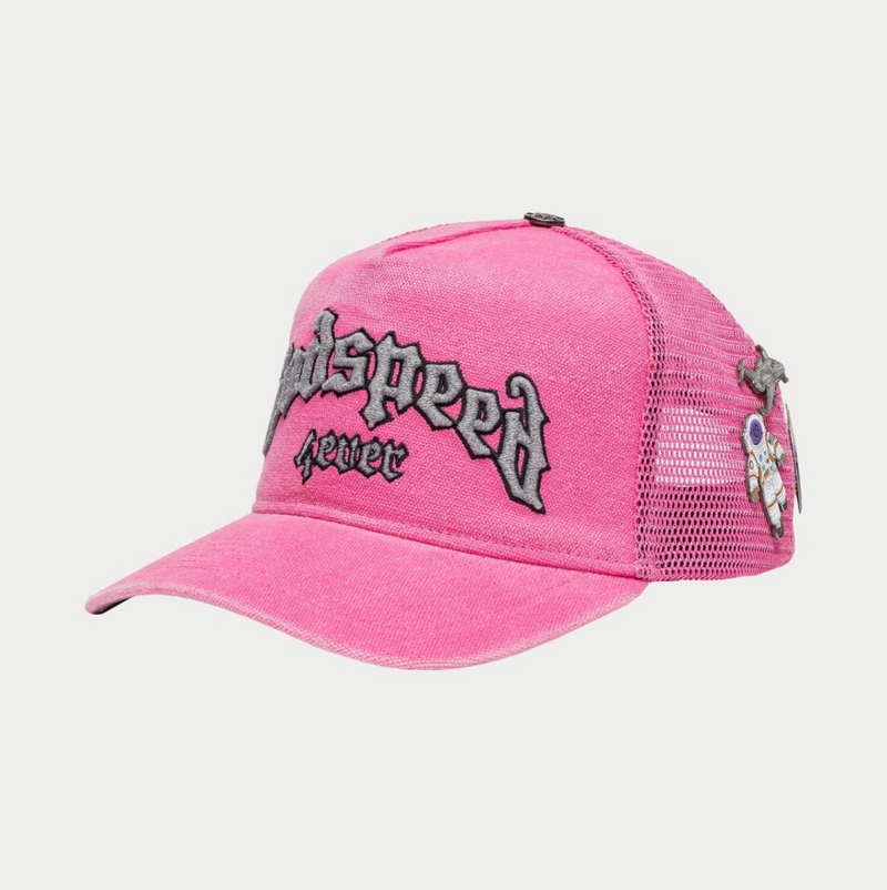 God Speed Forever Pink Trucker Hat (Fuchsia Washed)