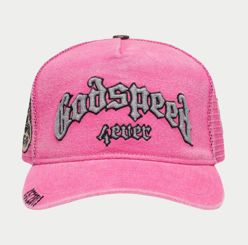 God Speed Forever Pink Trucker Hat (Fuchsia Washed)