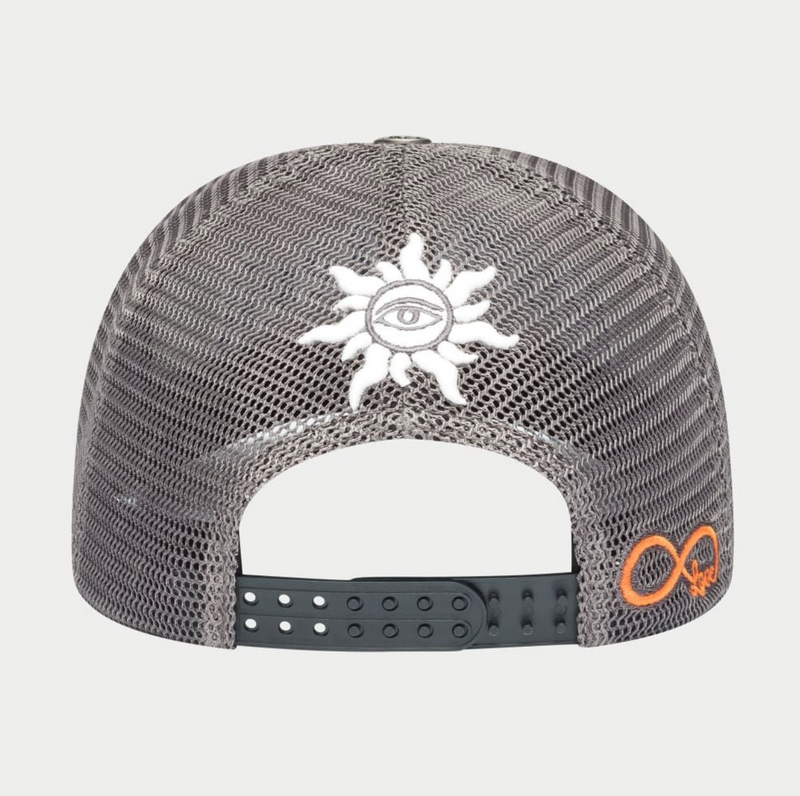 GodSpeed Forever Trucker Hat (Grey/French Blue)