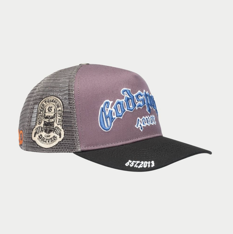 GodSpeed Forever Trucker Hat (Grey/French Blue)