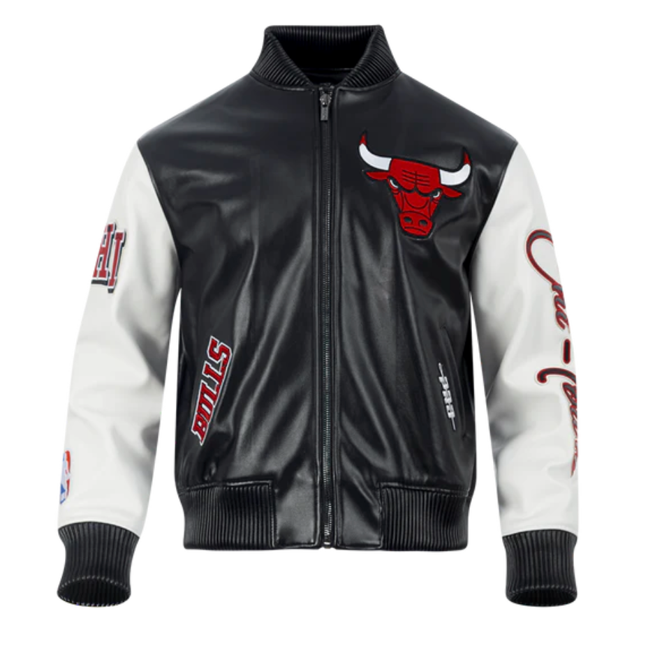 Chicago Bulls All Black Leather Jacket – CAP USA NYC