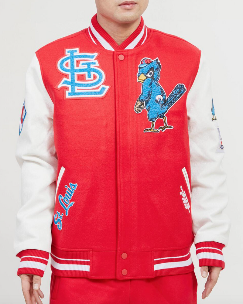 St. Louis Cardinals Red and Blue Bird Varsity Jacket