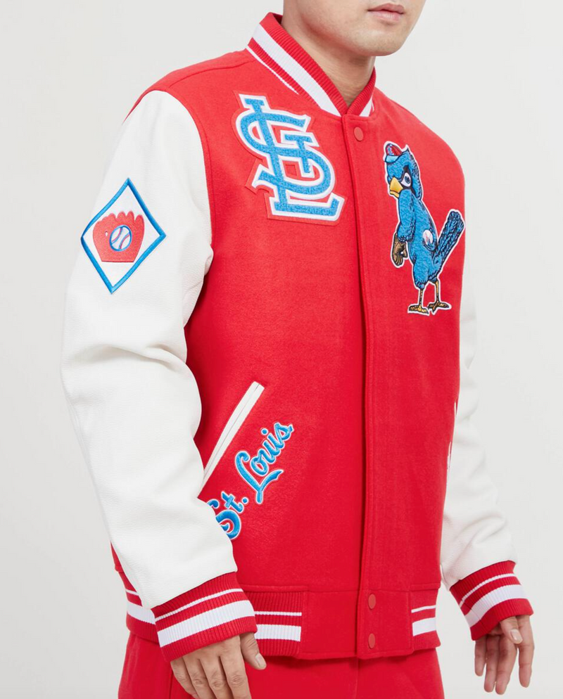 St. Louis Cardinals Red and Blue Bird Varsity Jacket