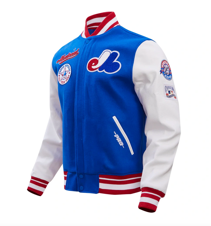 Montreal Expos Blue and White Varsity Jacket