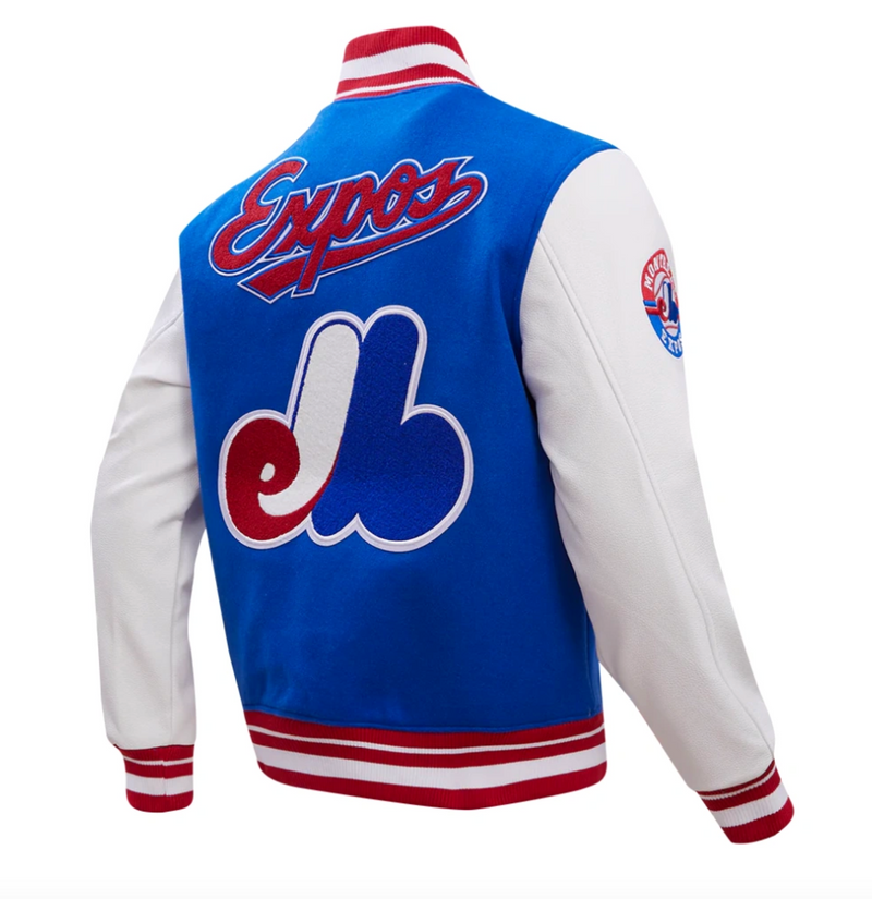 Montreal Expos Blue and White Varsity Jacket