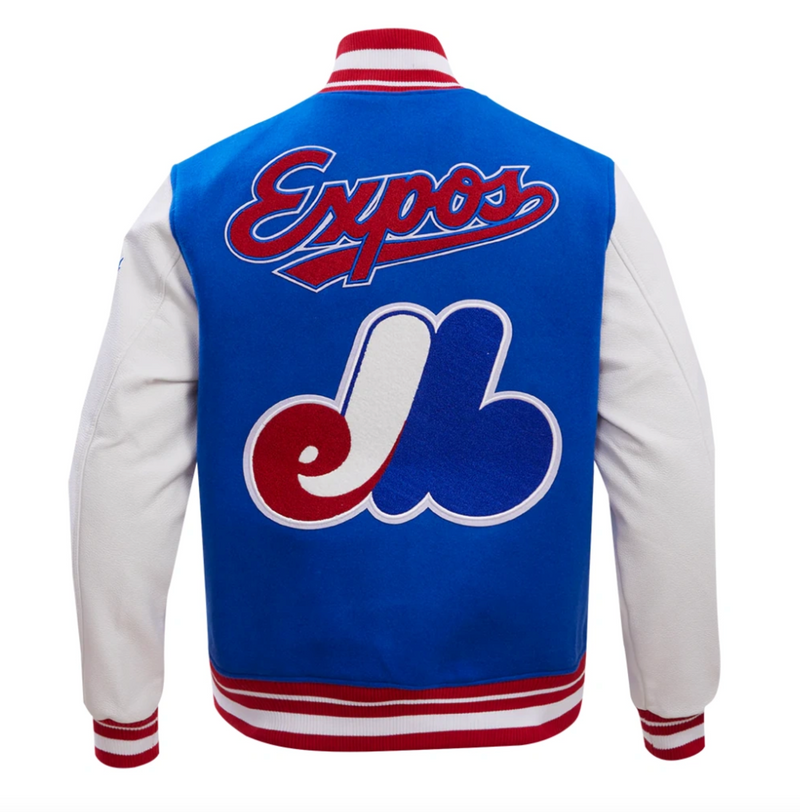 Montreal Expos Blue and White Varsity Jacket