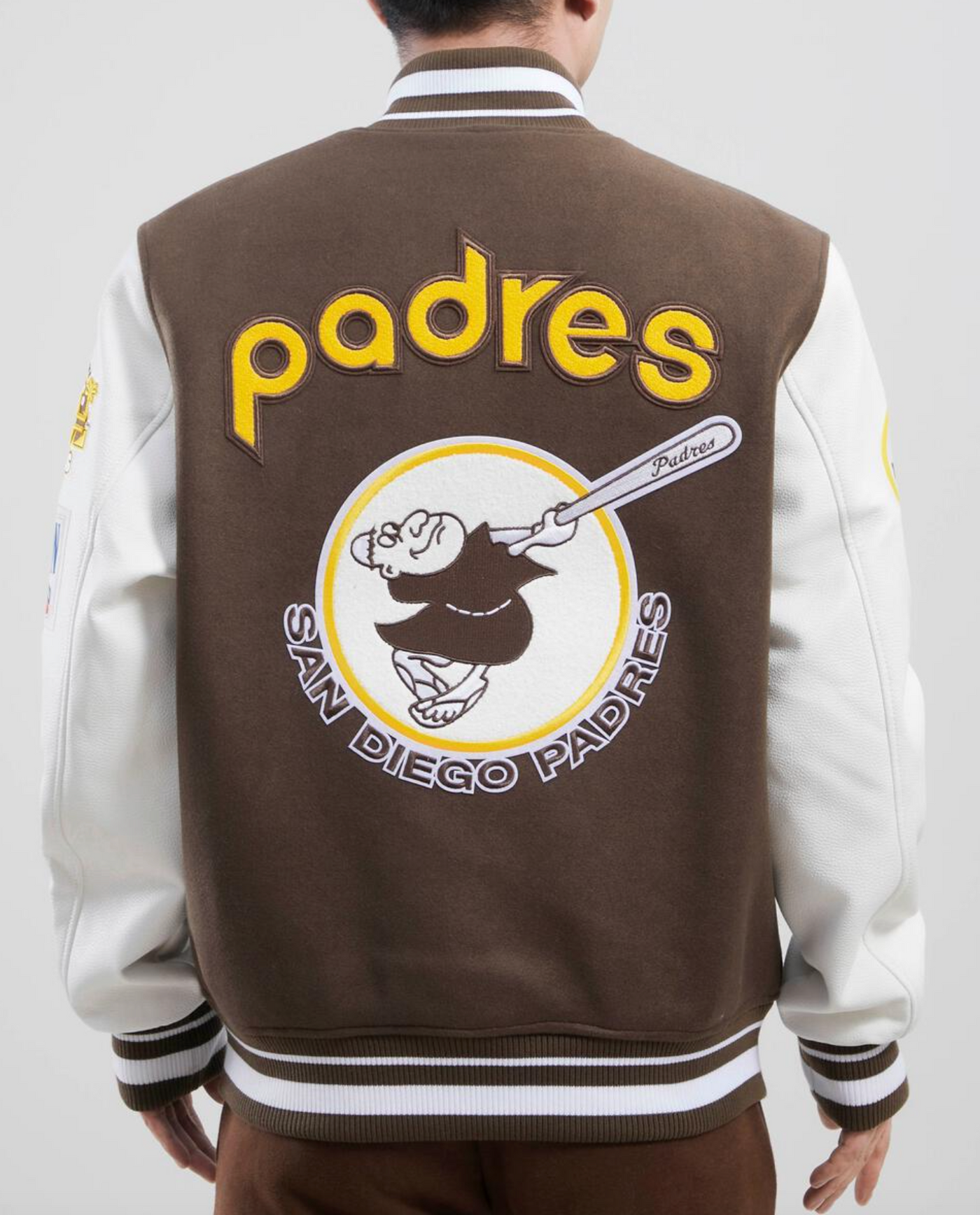 San Diego Padres Brown and White Varsity Jacket – CAP USA NYC