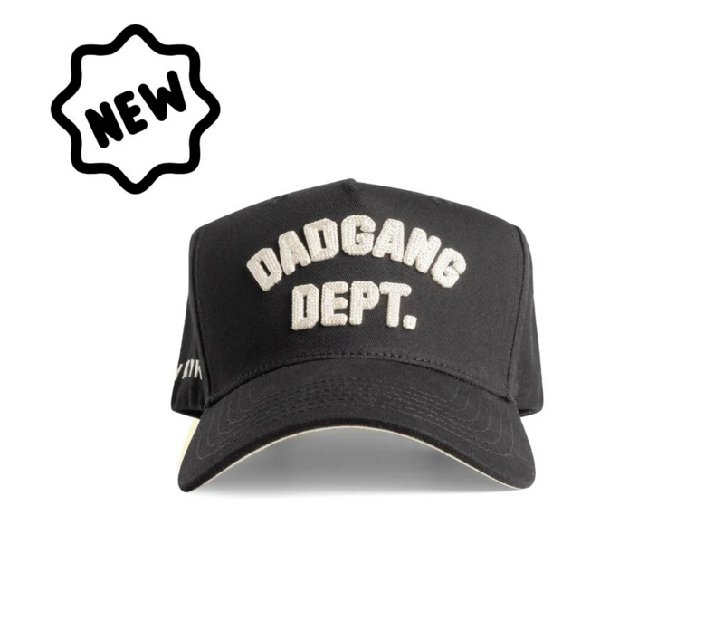 DAD GANG DEPT. BLACK TRUCKER HAT